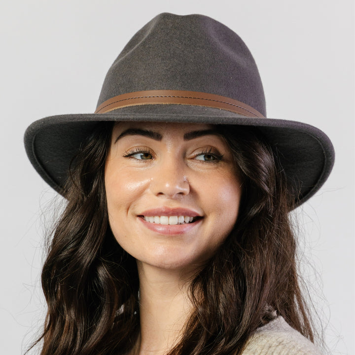 Frazer Creek Dusky Blue Felt Fedora - OoGee