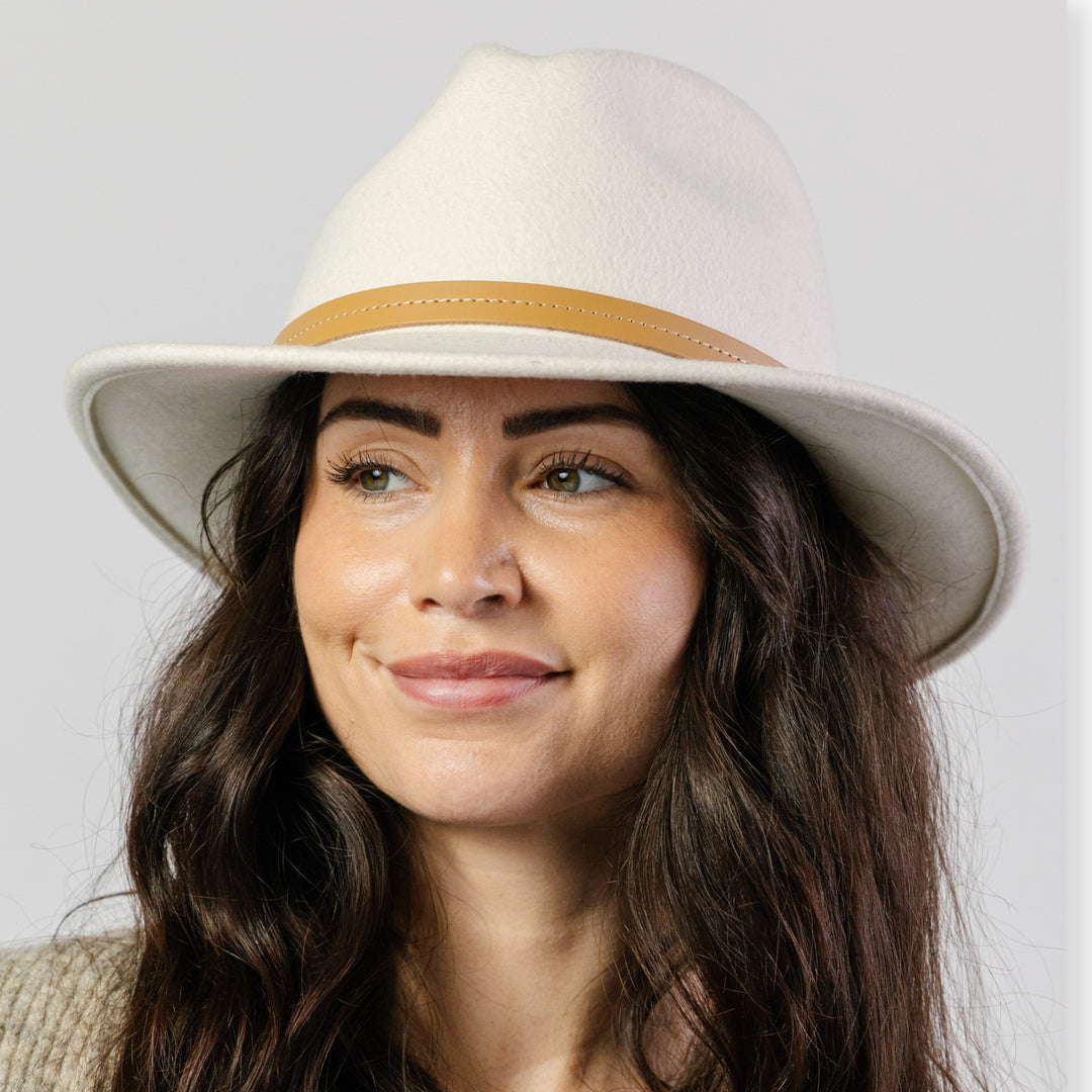 Frazer Creek Ivory Felt Fedora - OoGee