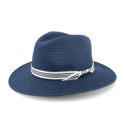 Lincoln Flexibraid Navy Fedora - Canopy Bay by Deborah Hutton