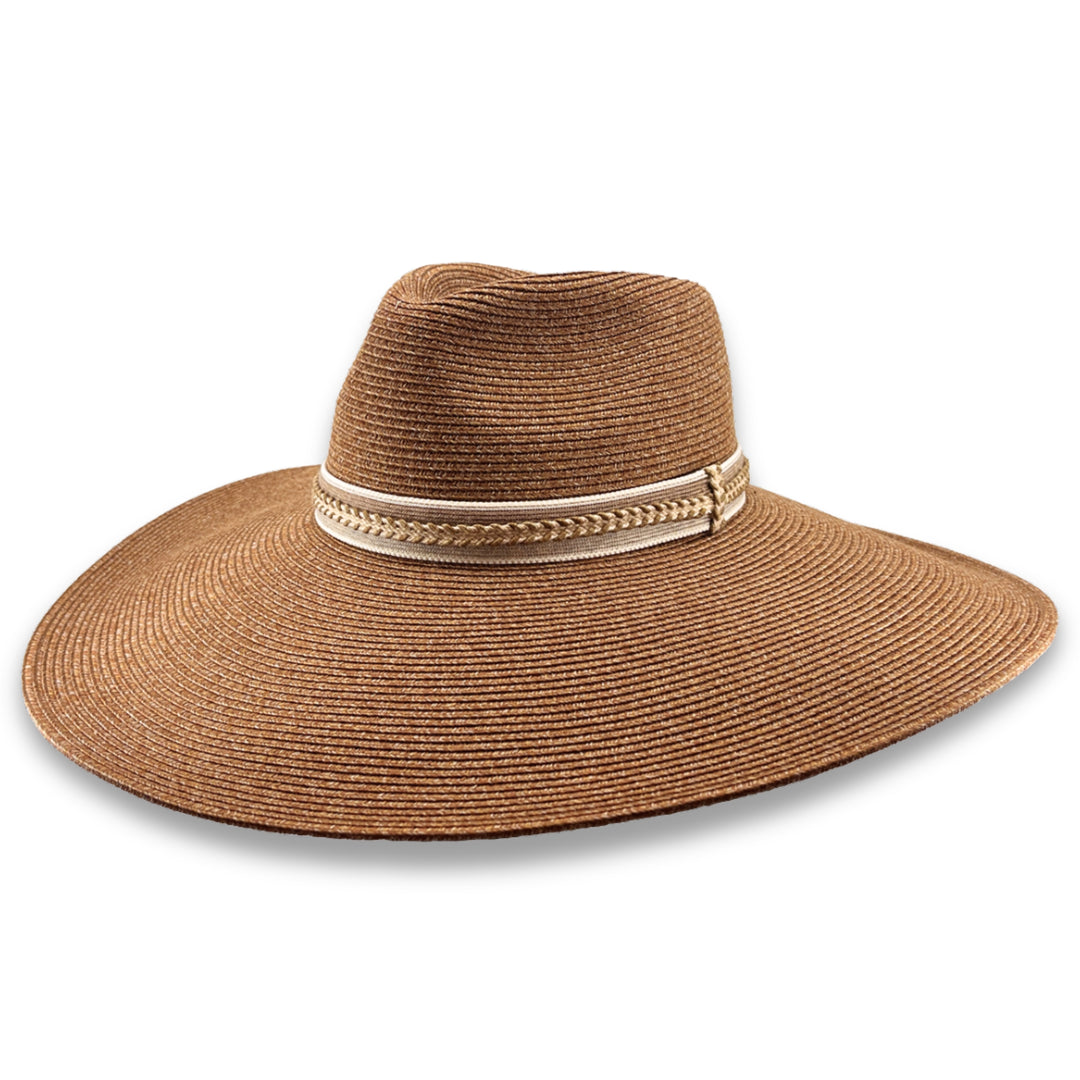 Beechmont Wide Brim Flexibraid Fedora - Canopy Bay by Deborah Hutton