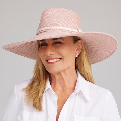 Peony Wide Brim Flexibraid Fedora - Canopy Bay by Deborah Hutton