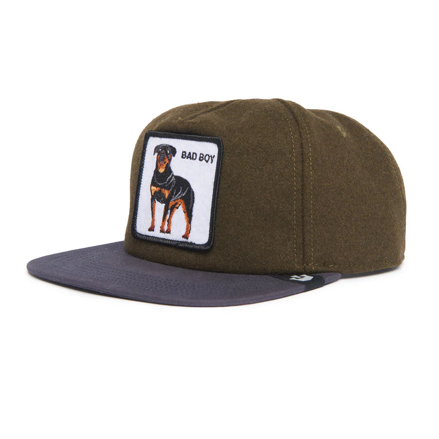 Goorin Bros Flat Bill Cap - Bad Boy Olive