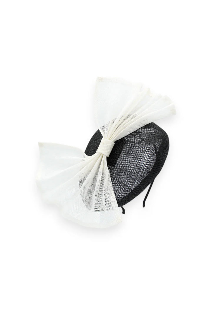 Patricia Fascinator - Black & White