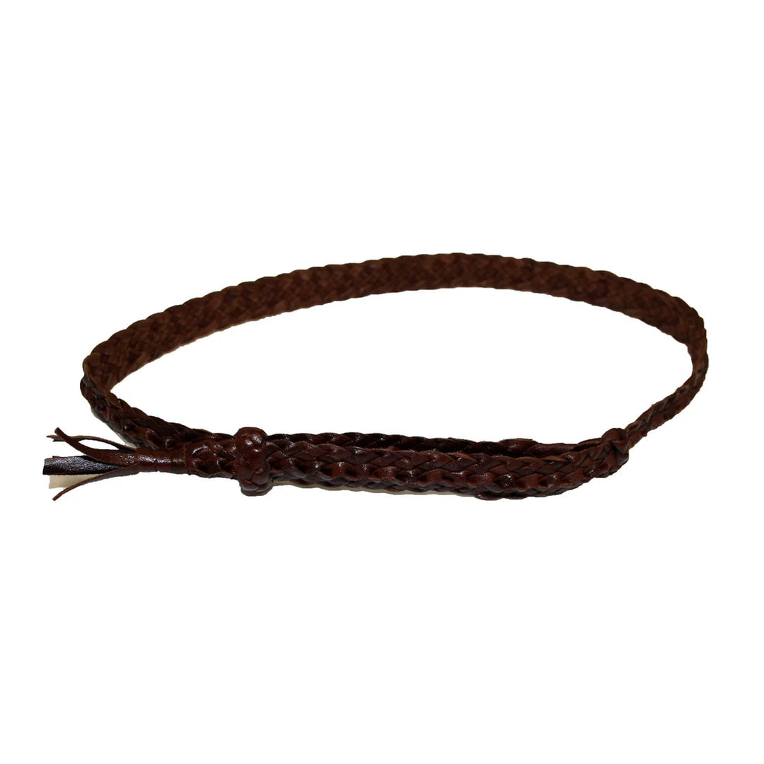 Leather Hat Band - Croc Ridge - 8 Plait