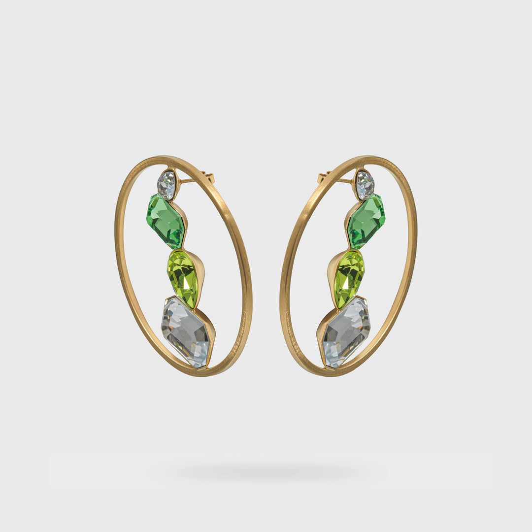 Peridot Glimmer Earrings - Katerina Vassou