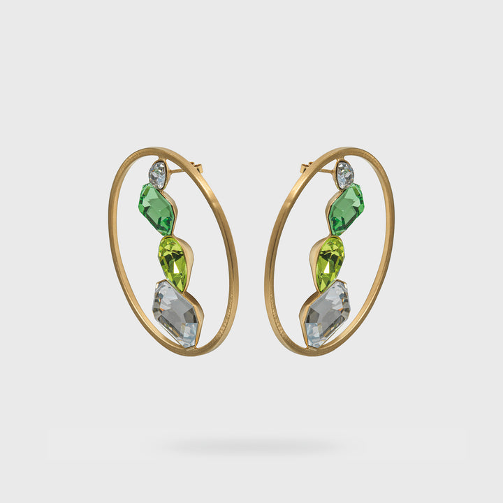 Peridot Glimmer Earrings - Katerina Vassou