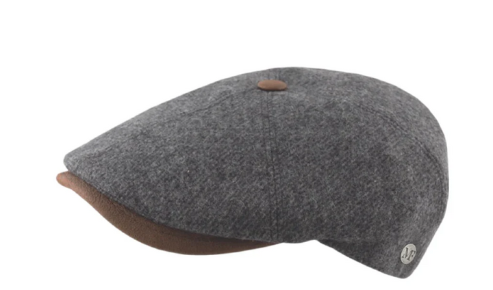 M by Flechet - Virgin Wool Flat cap - leather trim