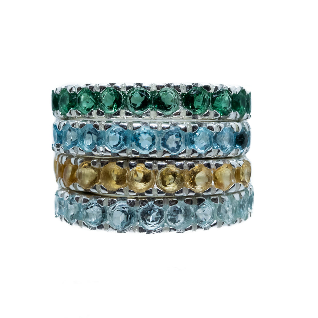 Blue Topaz Stacker Ring by Crown Jewels